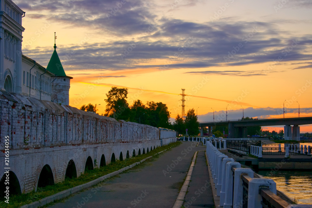 Sunset at the Ipatievsky Monastery, Kostroma, Russia.