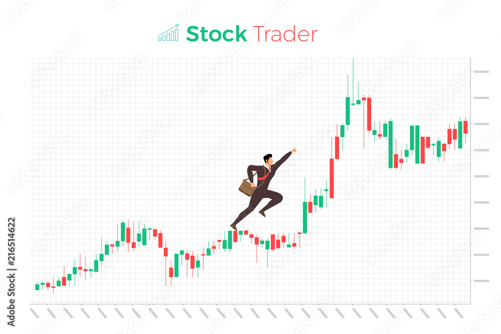 Naklejka premium Stock trader exchange
