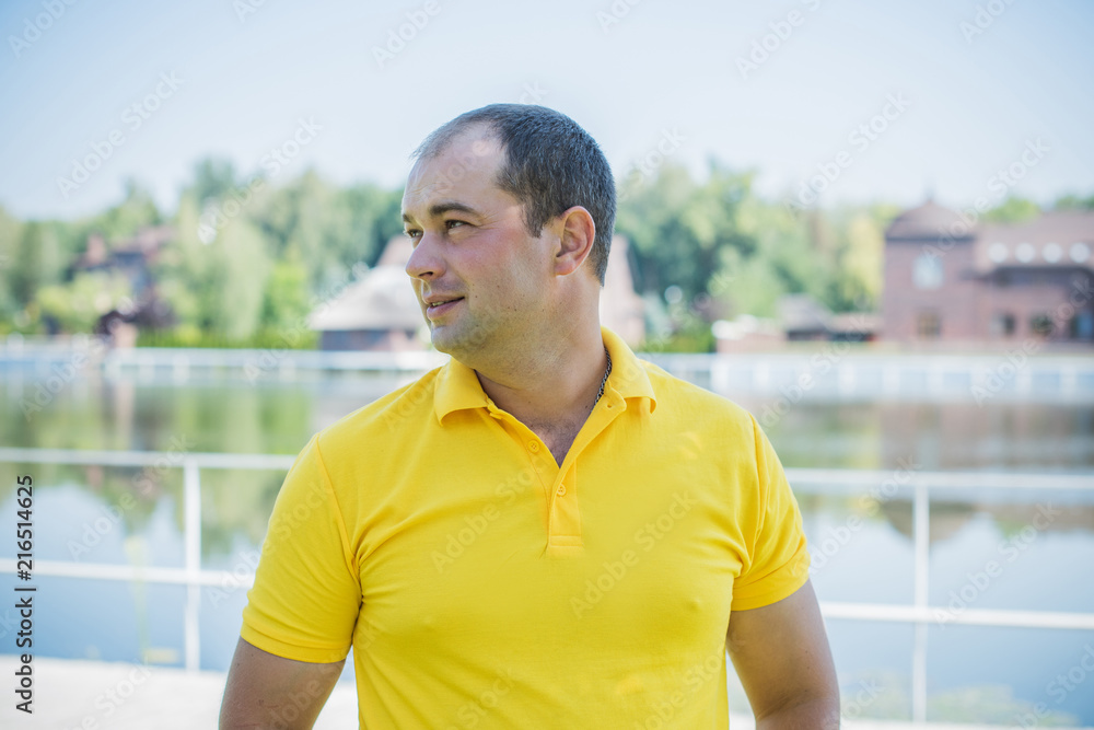 Nice american man in vacation. Size plus and xl man. Life of plump people in everyday life, faith in herself Nice american man in vacation. Size plus and xl man. Life of plump people in everyday life, faith in herself