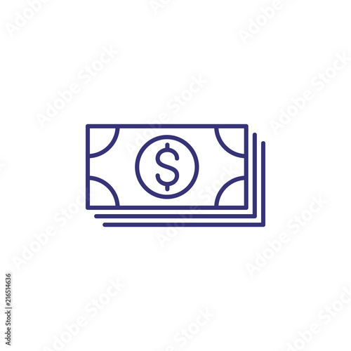 Money line icon. Stack of dollar banknotes. Finance concept. Can be used for topics like business, banking, cash, profit Free Download Money line icon. Stack of dollar banknotes. Finance concept. Can be used for topics like business, banking, cash, profit - GFXLoad