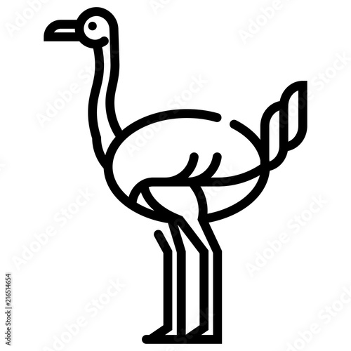 Ostrich Line illustration 