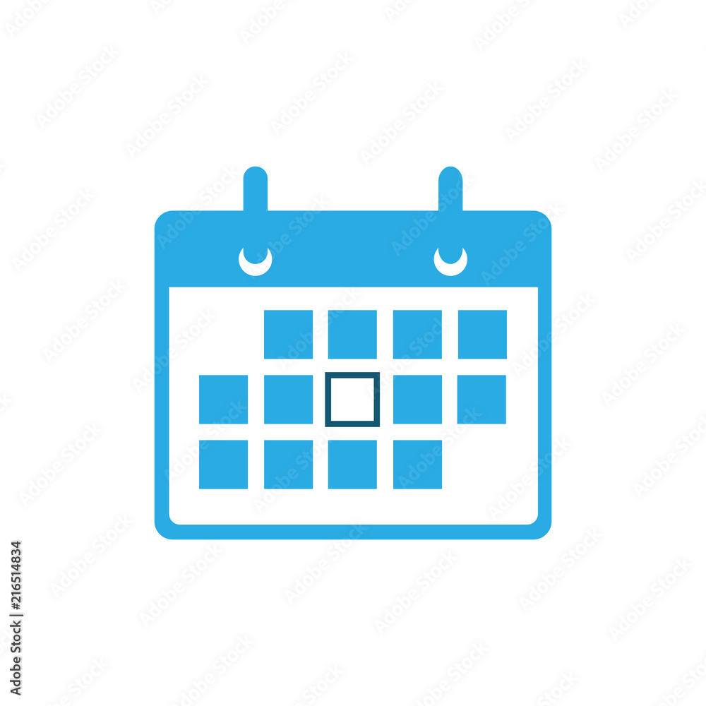 Calendar icon. Flat design. Vector illustration. Calendar icon. Flat design. Vector illustration.