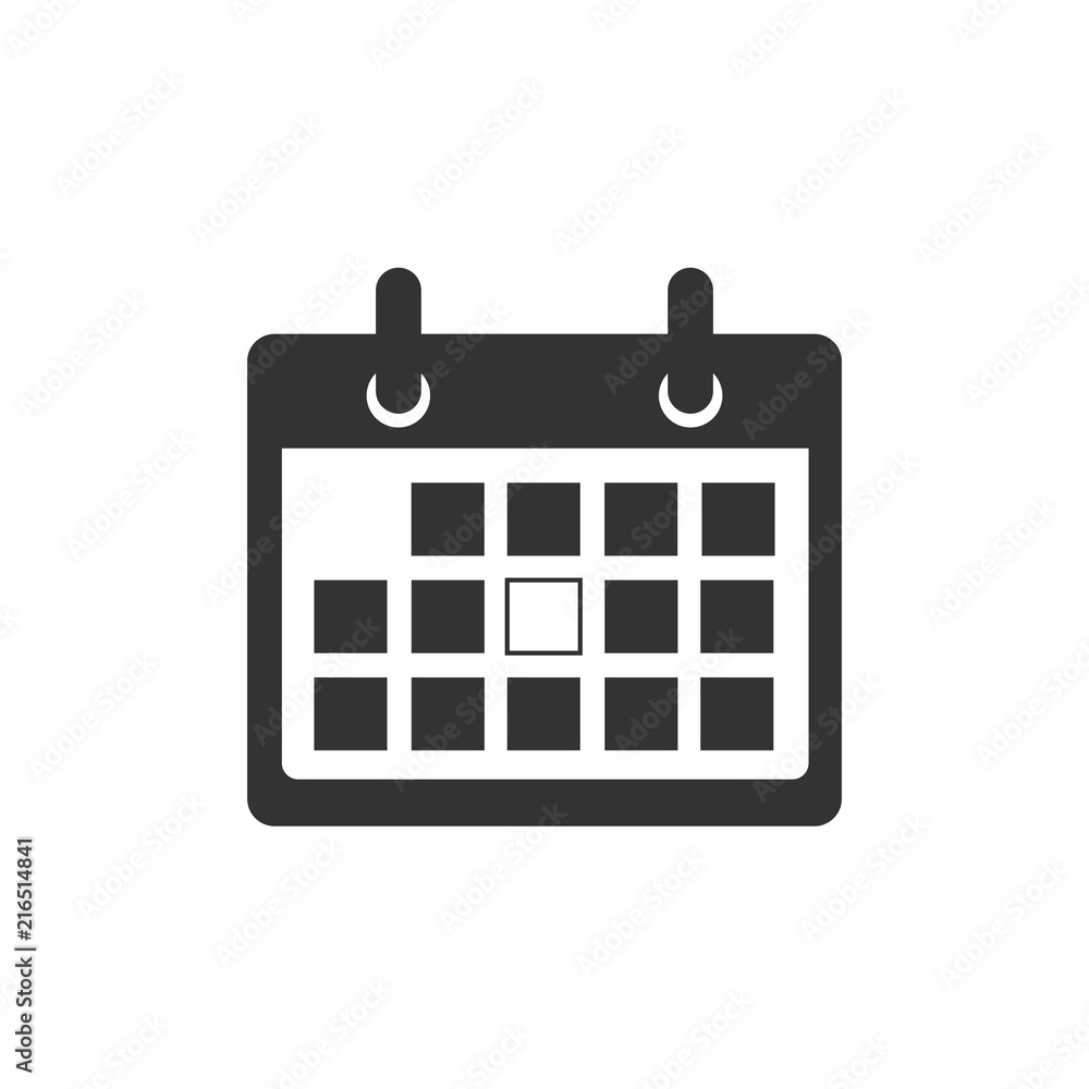 Calendar icon. Flat design. Vector illustration. Calendar icon. Flat design. Vector illustration.