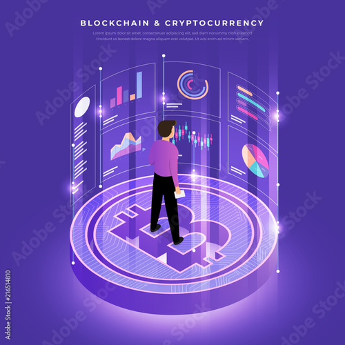 Blockchain and cryptocurrency concept