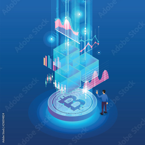 Blockchain and cryptocurrency concept
