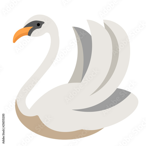 Swan flat illustration