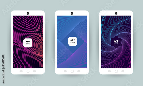 Set of backgrounds with trendy design. Applicable for Cover, Voucher, Poster, Flyer. Splash screen for web site or mobile app / application. Vector illustrate.