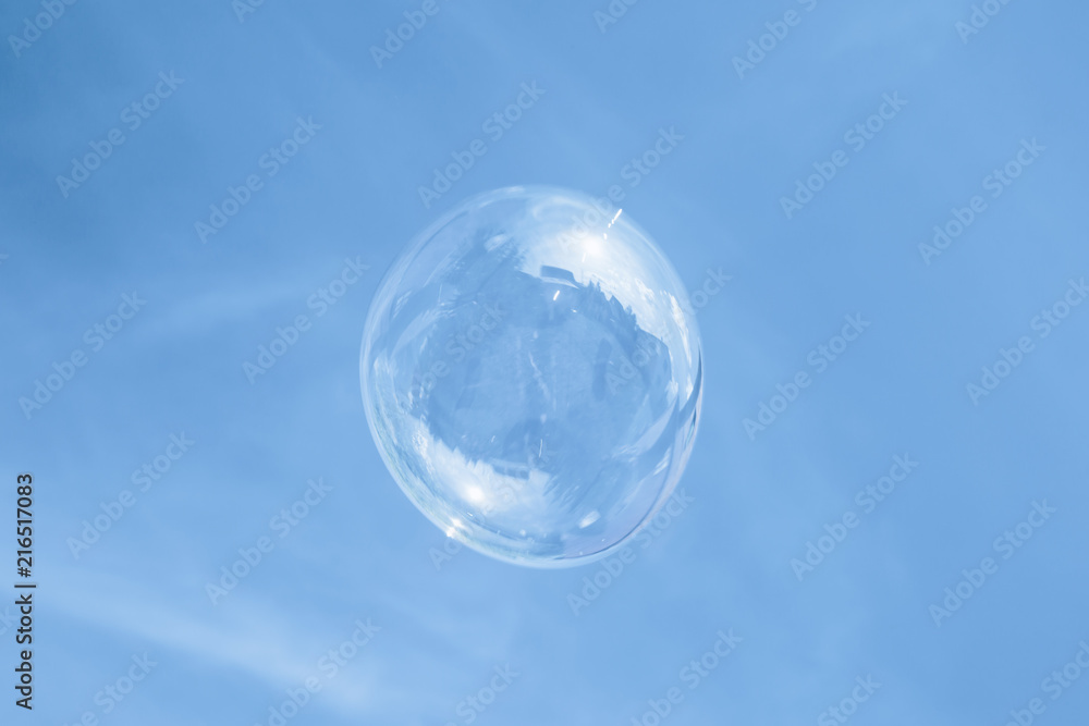 soap bubble against the blue sky
soap bubble against the blue sky
