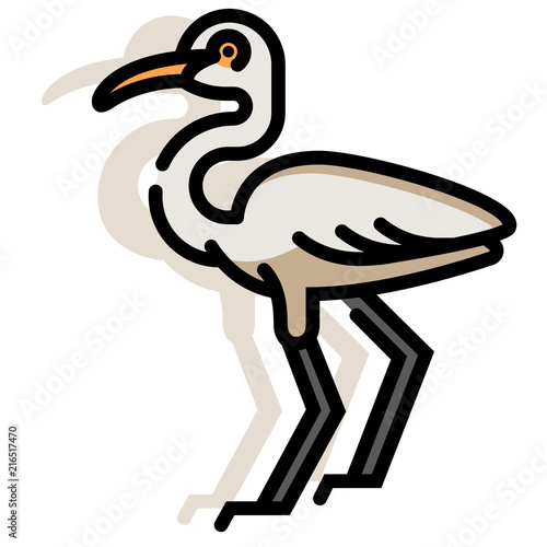 Egret LineColor illustration
