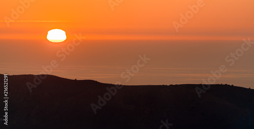 Sunset over the Mediterranean Sea in Oran  Algeria