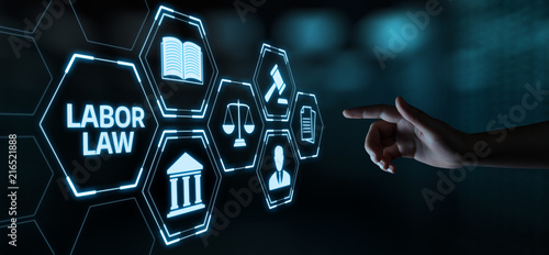 Принти на полотні Labor Law Lawyer Legal Business Internet Technology Concept