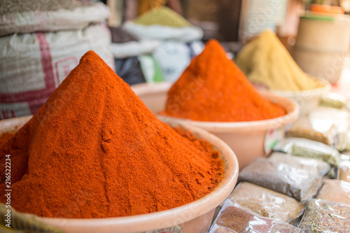 Curry powder for sale at a local market in India.
