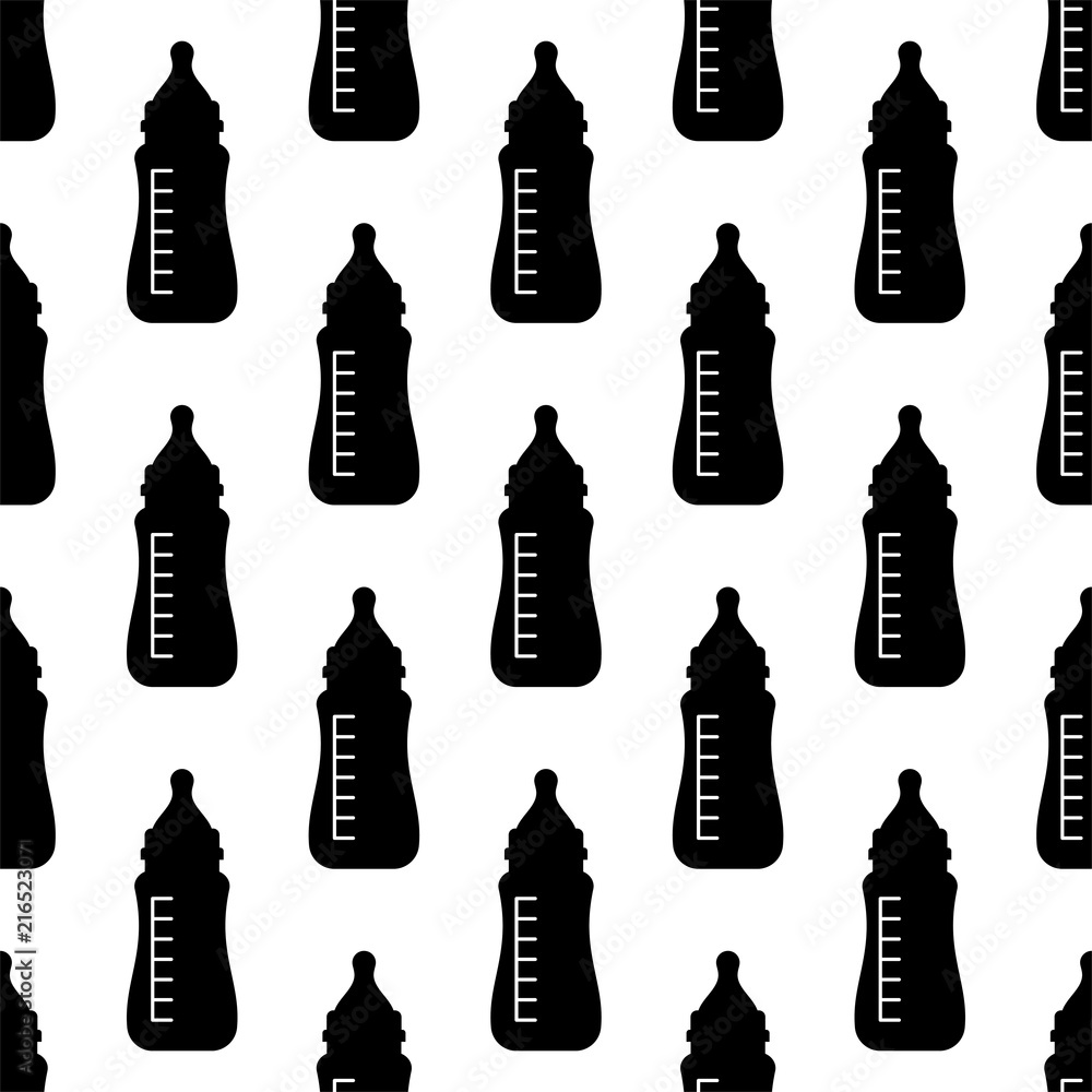 Baby Feeder Bottle Seamless Pattern