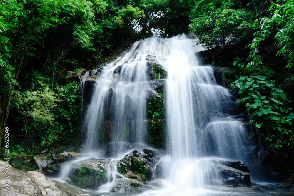 SAIKU waterfall in national park  it is beautiful at southern, Thailand