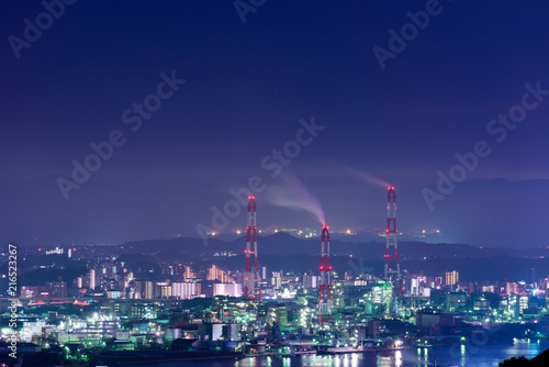 工業都市の夜景