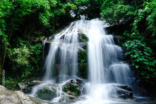 SAIKU waterfall in national park it is beautiful at southern, Thailand © jackkrub