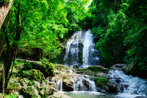Fototapeta Naklejka Na Ścianę i Meble -  SAIKU waterfall in national park  it is beautiful at southern, Thailand