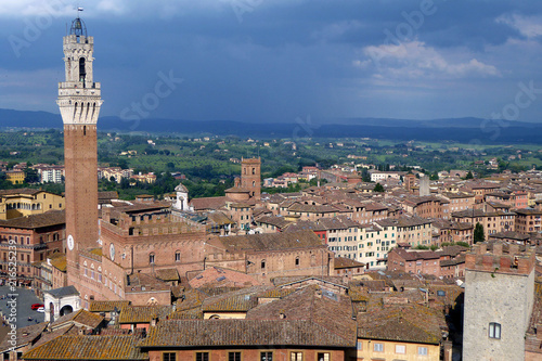 Siena medieval city in southern Tuscany Italy