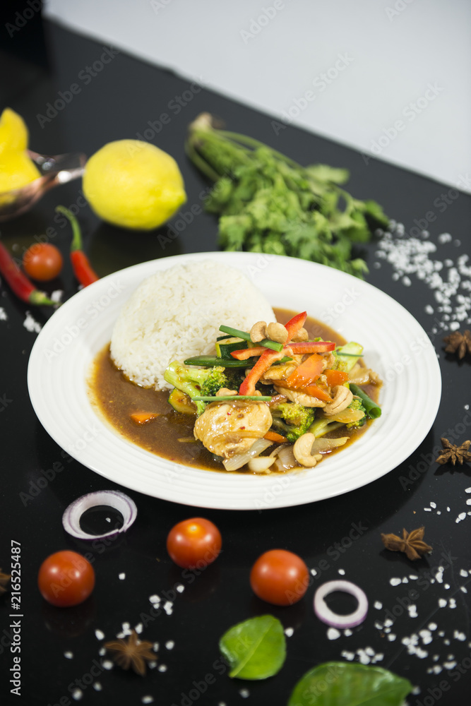 Stir fried Oyster sauce with rice Stir fried Oyster sauce with rice