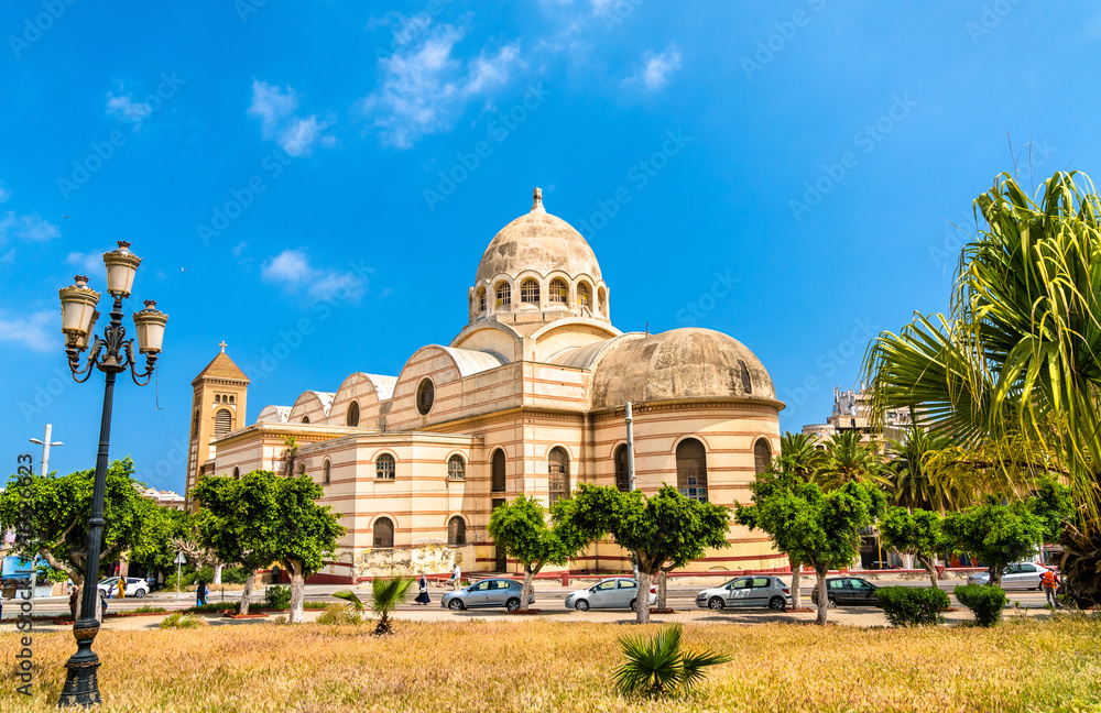 Sacred Heart Cathedral of Oran, currently a public library, in Oran, Algeria