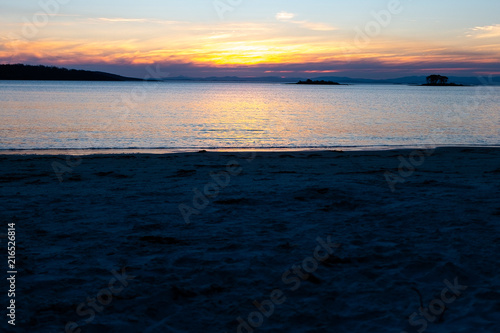 Sunset in Tasmania over the Tasman sea