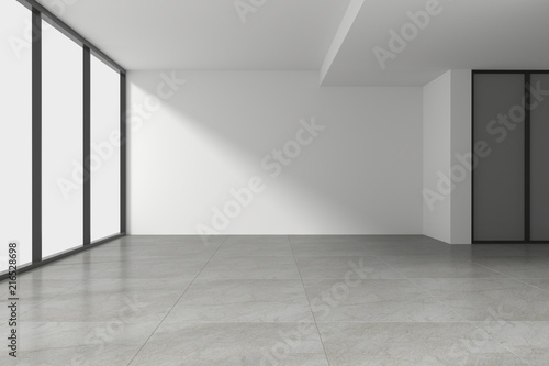 Empty room interior 3d render
