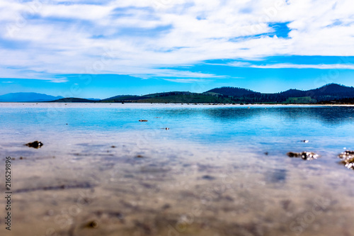 Calm beach at low tide