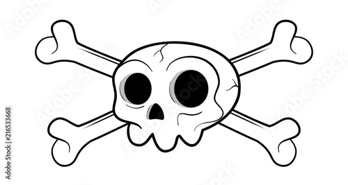 Funny, cartoon poison sign