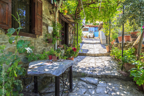 Street view of Sirince village in Izmir providence, Turkey