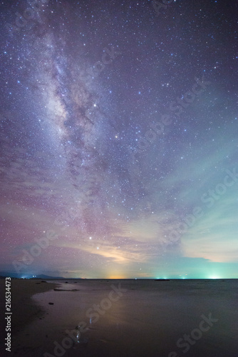 Abstract Milky way Galaxy for background. soft focus and noise due to long expose and high ISO. © udoikel09