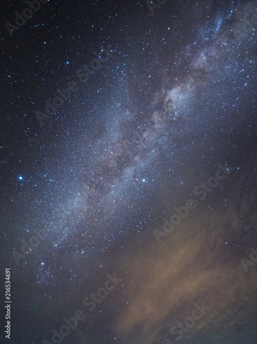 Abstract Milky way Galaxy for background. soft focus and noise due to long expose and high ISO.