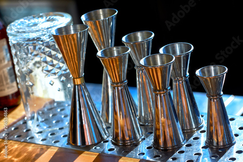 Jiggers  standing in a row