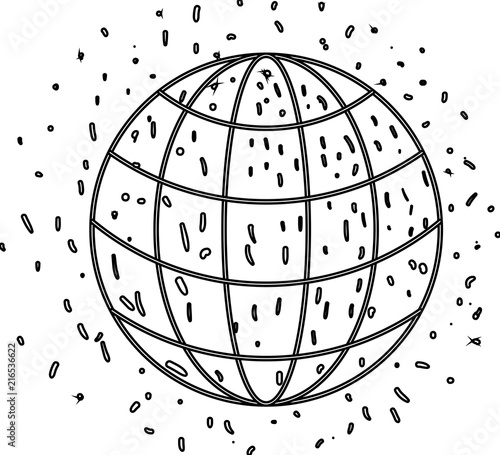 sphere planet isolated icon vector illustration design