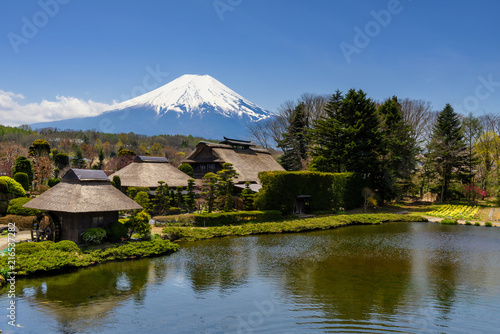 Oshino Hakkai village with Fuji view photo