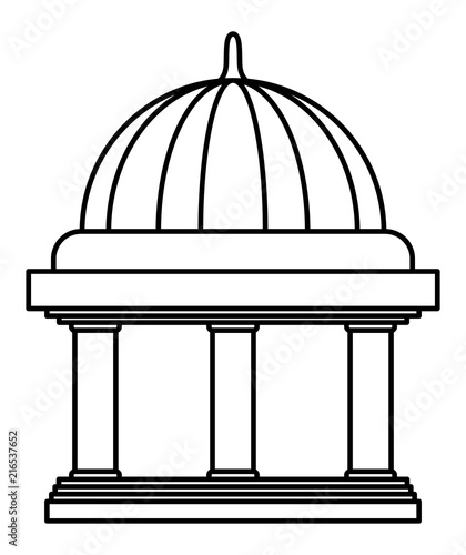 bank building isolated icon vector illustration design