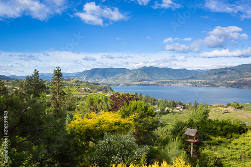 A view over the Okanagan Lake near Penticton, British Columbia, Canada photo