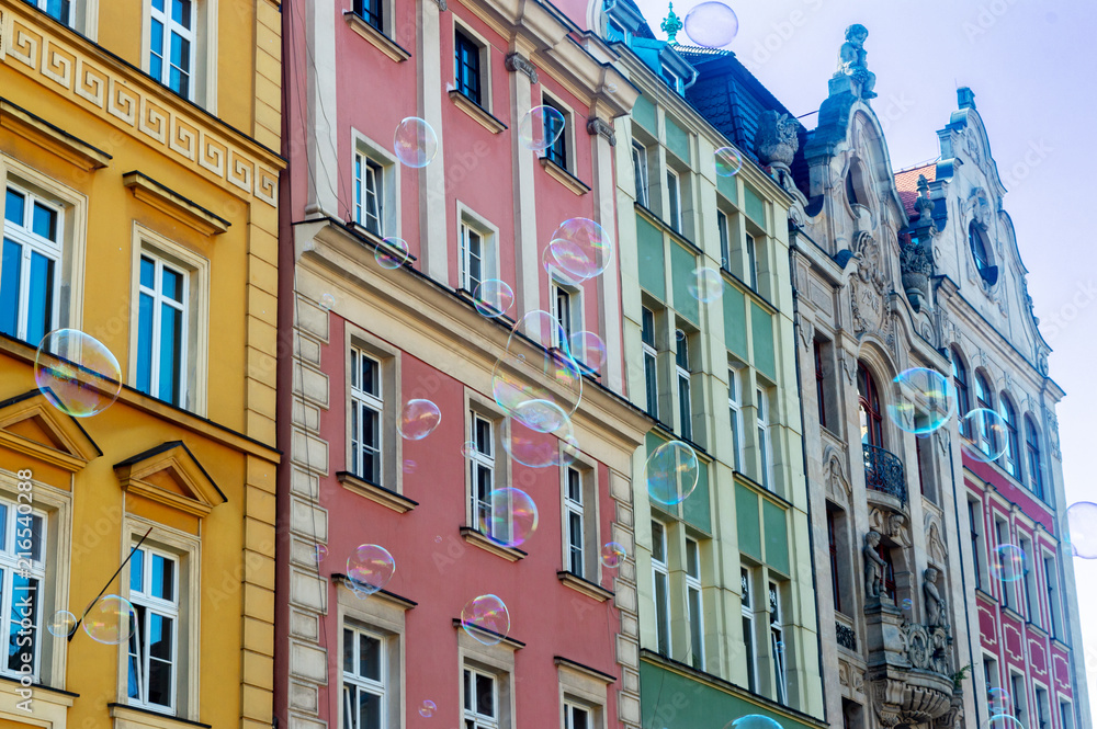 old colorful houses in the city centre