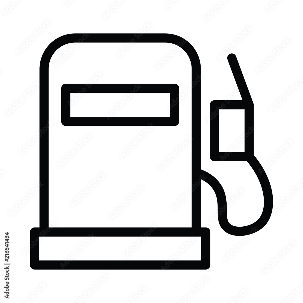 Fuel icon with outline line style Fuel icon with outline line style