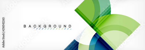 Vector circular geometric abstract background