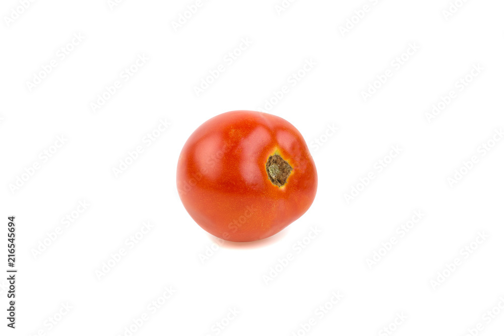 red ripe tomato isolated on white background red ripe tomato isolated on white background