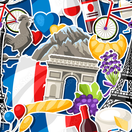 France seamless pattern.