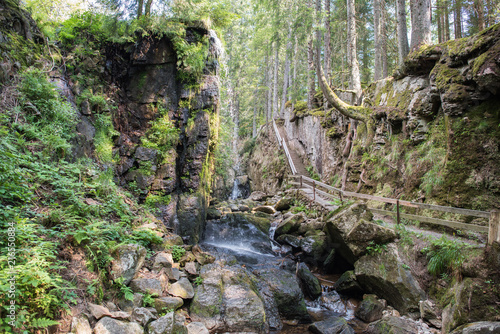 waterfall menzenschwand in black forest germany in summer time photo