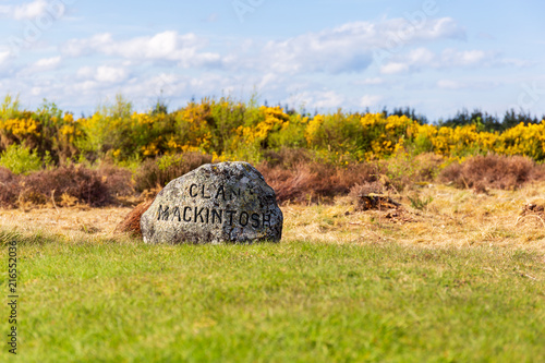 Clan stones at the Battlefield of Culloden photo