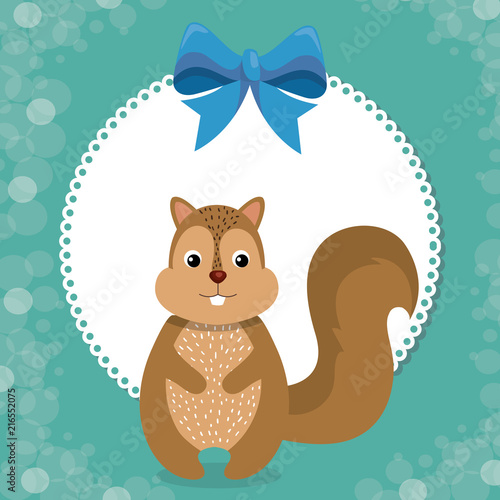 baby shower card with cute chipmunk