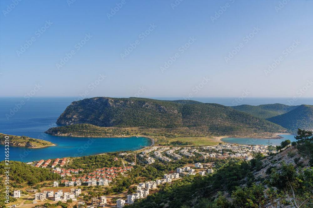 Cape Tisan on the Mediterranean sea coast. Mersin Province. Turkey.