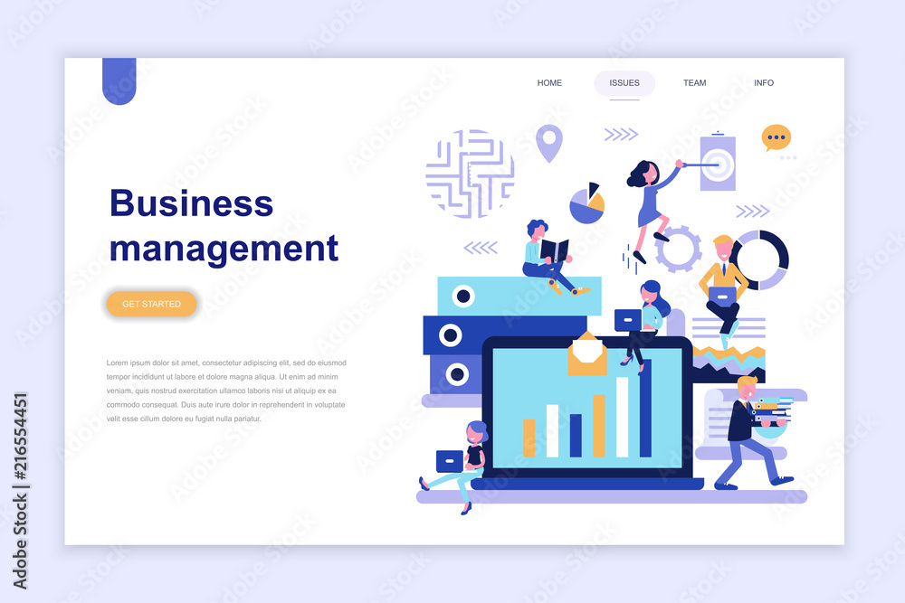 Landing page template of business management modern flat design concept. Learning and people concept. Conceptual flat vector illustration for web page, website and mobile website. Landing page template of business management modern flat design concept. Learning and people concept. Conceptual flat vector illustration for web page, website and mobile website.