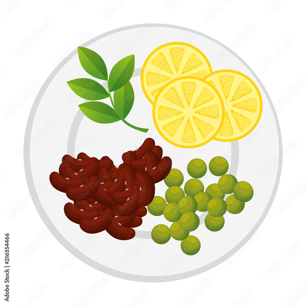 dish with fruits and vegetables dish with fruits and vegetables