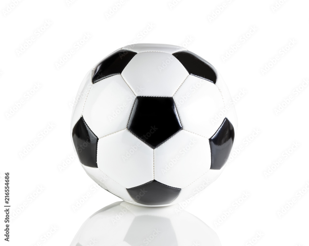 Single soccer ball isolated on a white background