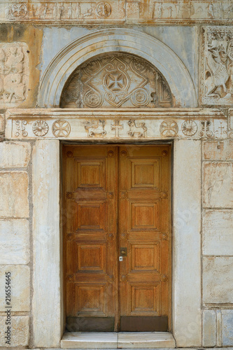 ancient wooden door © Roman