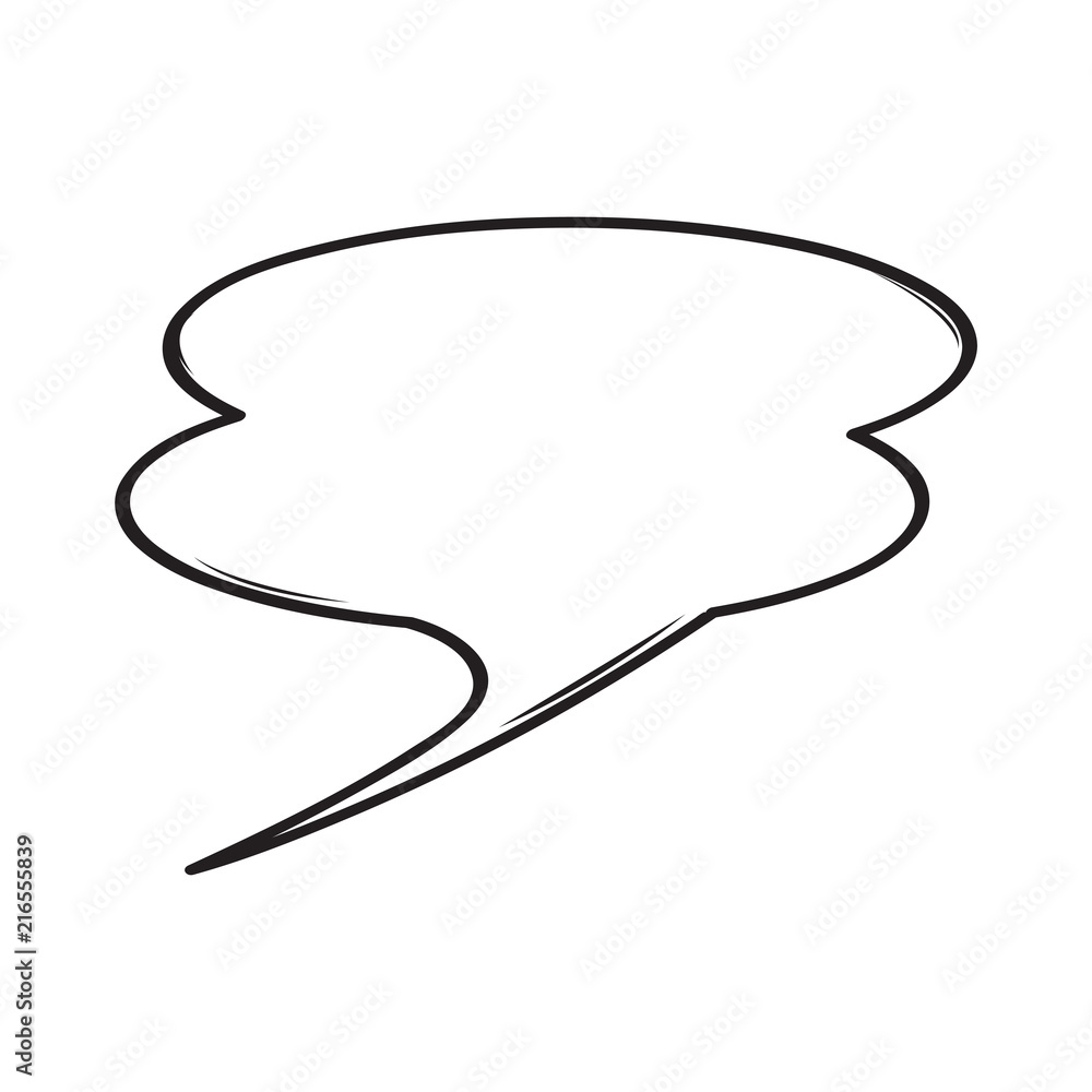 Isolated empty comic speech bubble Isolated empty comic speech bubble
